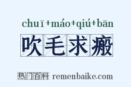 吹毛求瘢是什么意思的图片